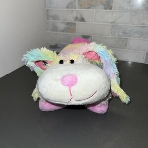 Vintage Pillow Pets Pee-Wees Rainbow Rabbit Plush